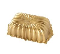 Nordic Ware Classic Fluted 6 Cup Bundt Pan, Original Cast Aluminum Bundt Tin Bundt Tin Bundt Cake Tin con patrón estriado, Molde para tartas fabricado en los Estados Unidos, Color: Oro