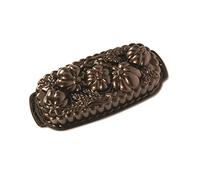 Nordic Ware Molde de pan de trigo y calabaza, molde antiadherente de aluminio fundido fabricado en los Estados Unidos, color: bronce