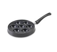 Nordic Ware Molde Elbelskiver Daneses, mini sartén antiadherente de aluminio con mango de fenol, sartén de tortitas de calidad, accesorios de cocina fabricados en EE. UU., color: negro