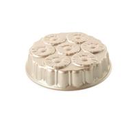 Nordic Ware Molde para tartas con forma de piña al revés, 8 tazas, hora dorada