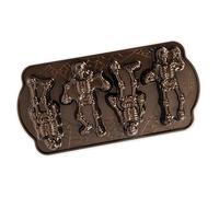 Nordic Ware Molde Spooky Skeleton Cakelet de aluminio marrón, 35,6 cm x 17,5 cm, NW 93548