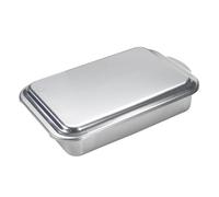 Nordic Ware Naturals Bandeja de horno con tapa para mantener la frescura, molde para tarta clásico de metal, bandeja de aluminio antiadherente fabricada en EE. UU., color: plateado