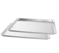 Nordic Ware Naturals - Bandeja grande para hornear, 2 unidades, color plateado