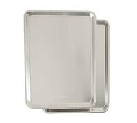 Nordic Ware Naturals - Media hoja comercial de aluminio, bandeja para galletas hecha en Estados Unidos, paquete de 2