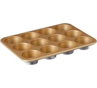 Nordic Ware Naturals - Molde para magdalenas (aluminio, antiadherente, 12 tazas de 7,9 cm)