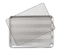 Nordic Ware Prism Media hoja con rejilla apta para horno, 1 paquete, natural