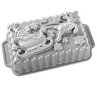 Nordic Ware Santa 's Sleigh Loaf Pan de aluminio gris, 26,1 x 14,5 cm, NW 90848
