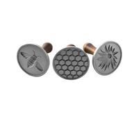 Nordic Ware Sellos para galletas con mango de madera, diseño de abeja de miel NW 01250
