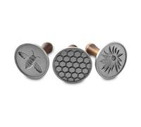 Nordic Ware Sellos para galletas con mango de madera, diseño de abeja de miel NW 01250