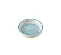 Nordic Wind Home Creative Simple Exquisito Práctico Cuenco de Cerámica Anillo Anual Plato de Sabor Azul