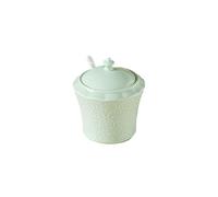 Nordic Wind Home - Tarro de cerámica para condimentos sencillo y exquisito, resistente a altas temperaturas, color verde leche, 400 ml (pequeño)