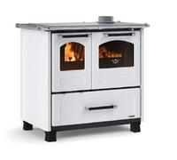 La Nordica Familia 4.5 Cocina Estufa Madera 7,5 Kw Hogar Hierro Fundido Blanco