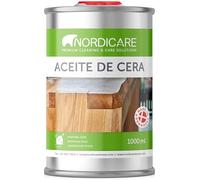 Nordicare Aceite de Cera Dura [1L] Incoloro para el Cuidado de la Madera I Wax Wood Oil para Varios Tipos de Madera