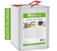 Nordicare Aceite de linaza [2,5L] para la protección de la madera I Barniz de aceite de linaza para el interior I Aceite cocido de linaza para muebles, aceite de madera, aceite de lino