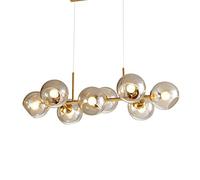 Nórdico Post-moderno Lámpara De Araña,Sputnik Vidrio Magic Bean Araña,Edison Pantalla De Lámpara Montaje Semi Empotrado Estilo Industrial Sala De Estar Escalera Salón Bar Café Club-Cubierta dorada y