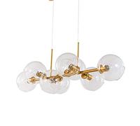 Nórdico Post-Moderno Lámpara De Araña,Vidrio Frijol Mágico Araña,Edison Pantalla De Lámpara Montaje Semi Empotrado Estilo Industrial Sala De Estar Escalera Salón Bar Café Club-Cubierta Dorada y