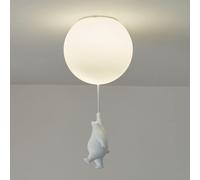 Nórdico Salón Restaurante Luces De Globo E27 Bear Luz De Techo Cuarto De Los Niños Lámpara De Techo Chico Chica Dormitorio Iluminación Interior G9 Bombilla Lámparas De Araña Ø25CM,A