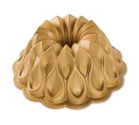 Nordic Ware - Molde para pastel de corona Crown Bundt - Aluminio, Oro 25,4x25,4x9,9 cm 2,4 L