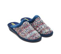 NORDIKAS - Zapatillas de Casa Mujer Top Line Aviñon - Pantunflas Antideslizantes Hechas en España con Suela de Memoria (Zafiro, Sistema tallas calzado EU, Adulto, Mujer, Números, mediano, 42)