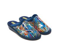NORDIKAS - Zapatillas de Casa Mujer Top Line Tequila - Pantunflas Antideslizantes Hechas en España con Suela de Memoria (Azul, Sistema tallas calzado EU, Adulto, Mujer, Números, mediano, 42)