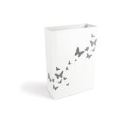 NORDIQ - Paraguero Metálico - Paragueros Modernos y Decorativos - Paragueros Originales para Entrada, Recibidor, Oficina o Comercio | Paragüero de Diseño Elegante y Funcional - Diseño Lineal - Blanco