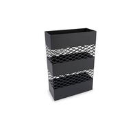 NORDIQ - Paraguero Metálico - Paragueros Modernos y Decorativos - Paragueros Originales para Entrada, Recibidor, Oficina o Comercio | Paragüero de Diseño Elegante y Funcional - Diseño Lineal - Negro