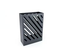 NORDIQ - Paraguero Metálico - Paragueros Modernos y Decorativos - Paragueros Originales para Entrada, Recibidor, Oficina o Comercio | Paragüero de Diseño Elegante y Funcional - Diseño Lineal - Negro