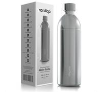 Nordiqo Premium 1.3L / 1300 ml Botella Acero Inoxidable - Compatible con Aarke Carbonator 3 | Apto Lavavajillas | Sin Caducidad | A Prueba de Fugas | Libre de BPA | Acero extra grueso
