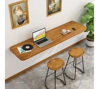 Nordivo 60-120cm Mesa Plegable De Madera De Pared,marrón Escritorio Abatible Pared,con Soporte de Metal,Ahorra Espacio,para Cocina,Bar(60x30cm)