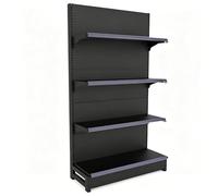 Nordivo Estantería Isla 4/5, Estantería Góndola Ajustable para Supermercados, Estantería Metálica para Comercio, Organizador Grande De Snacks para Supermercados(Black,123x165cm/48x65in)