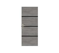 Nordlinger - Kit de renovación para puerta interior, 890515-4 hojas de chapa 85 x 50 cm y 3 perfiles negros 85 x 2 cm