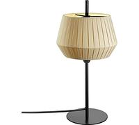 Nordlux Lámpara de mesa Dicte, pantalla atada a mano ámbar