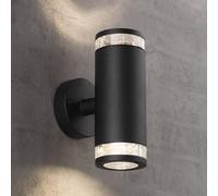 Nordlux Aplique de exterior Birk, 2 luces, negro