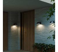 Nordlux Aplique de exterior Clarso, plástico, negro