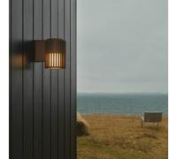 Nordlux Aplique de exterior Seaside de Aludra, aluminio, marrón metalizado