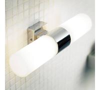 Nordlux Aplique de pared Target, color cromo, 2 luces, IP44