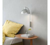 Nordlux Aplique Ellen 20 con cable + enchufe, cromo