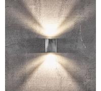 Nordlux Canto Kubi 2, lámpara de pared LED, galvanizado