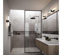 Nordlux Aplique LED para baño Helva Double Basic, negro True