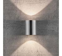 Nordlux Aplique LED para exterior Canto 2, acero inoxidable, 10 cm, luz hacia EC:EPREL:788235