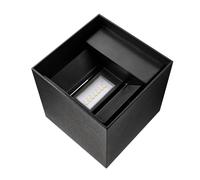 Nordlux Aplique de exterior LED Milda kubi, negro, arriba/abajo, aluminio EC:EPREL:1743430