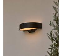 Nordlux Aplique LED solar para exterior Monay Round, negra, IP44 True
