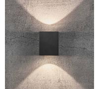 Nordlux Aplique para exterior Canto Kubi 2 Seaside, negro, aluminio, 10 cm