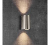 Nordlux Aplique para exterior Canto Maxi 2, acero inoxidable, GU10, 17 cm, IP44