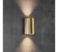 Nordlux Aplique para exterior Canto Maxi 2, color latón, GU10, 17 cm, IP44