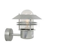 Nordlux Blokhus, lámpara de pared con sensor de movimiento, galvanizado