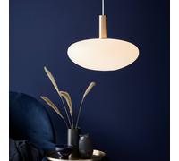 Nordlux Colgante Alton pantalla de vidrio opalino, Ø 35 cm