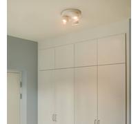 Nordlux Downlight Pitcher, blanco/plata, 3 luces, redondo, metal