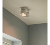 Nordlux Jarra de 2 focos para interiores/luz descendente de metal blanco, GU10, 2 x 10 W, fácil montaje, dormitorio, sala de estar, cocina, oficina, mesita de noche o estudio, IP20, clase 2 (doble