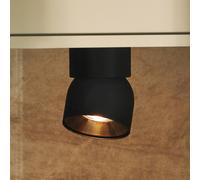 Nordlux Downlight Pitcher, negro/latón, 1 luz, metal, GU10